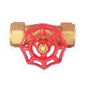 Lead Free Rough Iron Red Handwheel Brass Flow Stop Valve